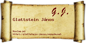 Glattstein János névjegykártya