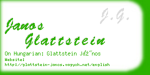 janos glattstein business card